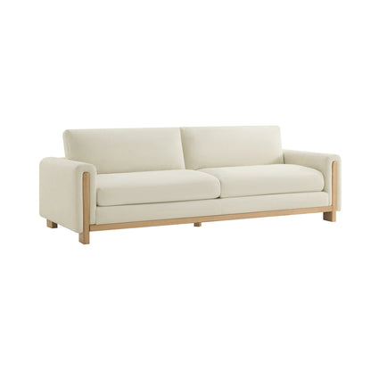 Keaton Performance Fabric 3-Seater Sofa with Ash Wood Base (99'')