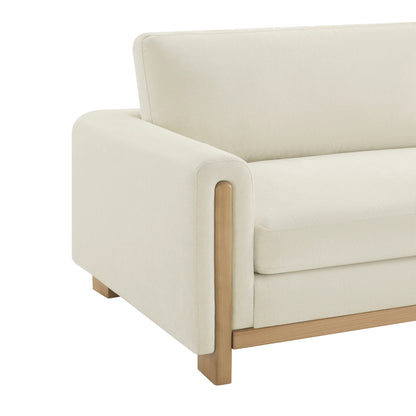 Keaton Performance Fabric 3-Seater Sofa with Ash Wood Base (99'')