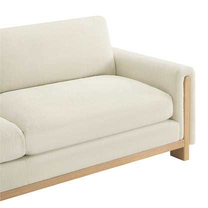 Keaton Performance Fabric 3-Seater Sofa with Ash Wood Base (99'')
