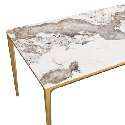 63" Teresa Rectangle Sintered Stone Dining Table