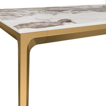 63" Teresa Rectangle Sintered Stone Dining Table