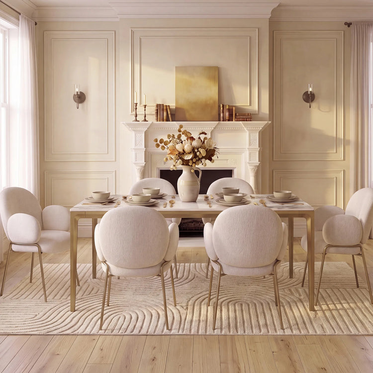 63" Teresa Rectangle Sintered Stone Dining Table