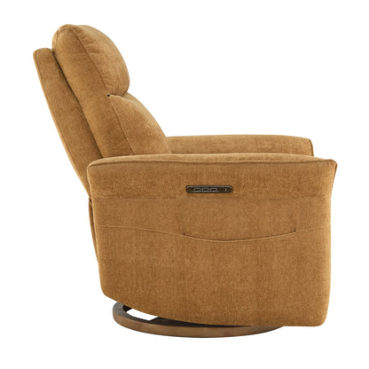 Vinca Power Swivel Nursery Glider Recliner with Power Lumbar & Headrest