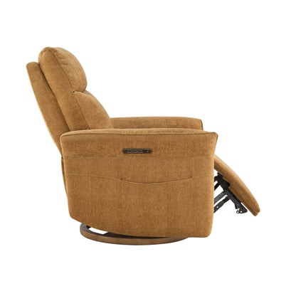 Vinca Power Swivel Nursery Glider Recliner with Power Lumbar & Headrest