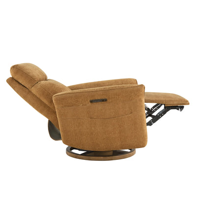 Vinca Power Swivel Nursery Glider Recliner with Power Lumbar & Headrest