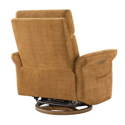 Vinca Power Swivel Nursery Glider Recliner with Power Lumbar & Headrest