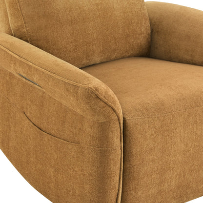 Vinca Modern Power Swivel Glider Recliner with Power Lumbar & Headrest