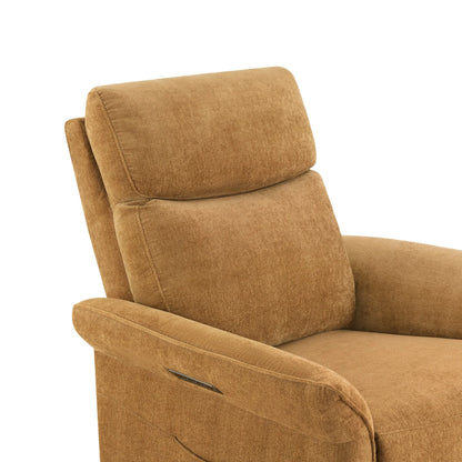 Vinca Modern Power Swivel Glider Recliner with Power Lumbar & Headrest