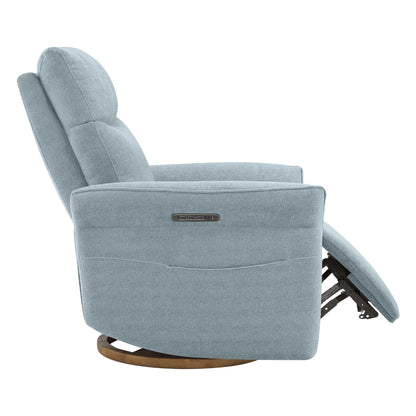 Vinca Power Swivel Nursery Glider Recliner with Power Lumbar & Headrest