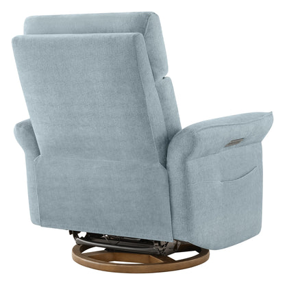 Vinca Power Swivel Nursery Glider Recliner with Power Lumbar & Headrest