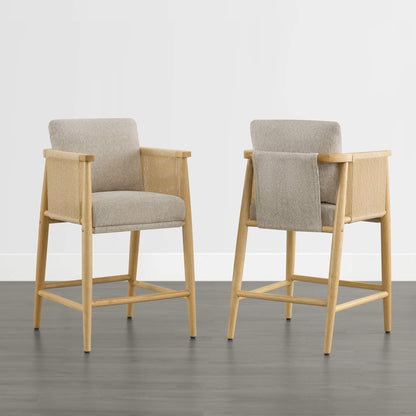 Willie Modern Rope Counter Stools (Set of 2）