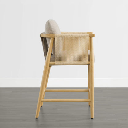 Willie Modern Rope Counter Stools (Set of 2）
