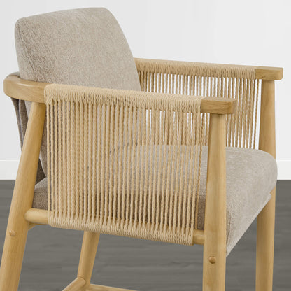 Willie Modern Rope Counter Stools (Set of 2）