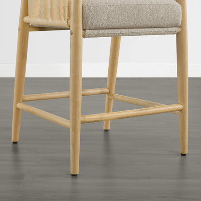 Willie Modern Rope Counter Stools (Set of 2）