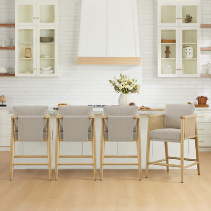 Willie Modern Rope Counter Stools (Set of 2）