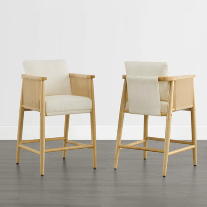 Willie Modern Rope Counter Stools (Set of 2）