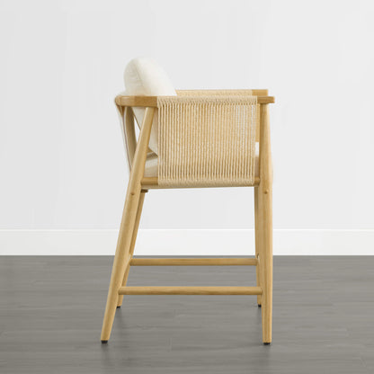 Willie Modern Rope Counter Stools (Set of 2）