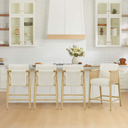 Willie Modern Rope Counter Stools (Set of 2）