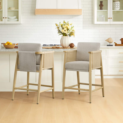 Willie Modern Rope Counter Stools (Set of 2）