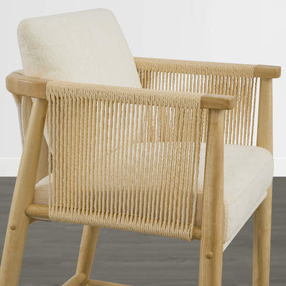 Willie Modern Rope Counter Stools (Set of 2）