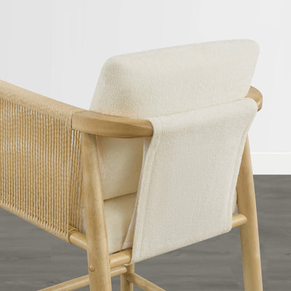 Willie Modern Rope Counter Stools (Set of 2）