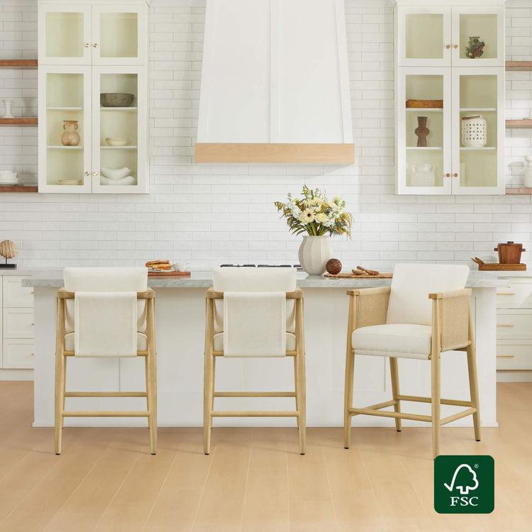 Willie Modern Rope Counter Stools (Set of 2）