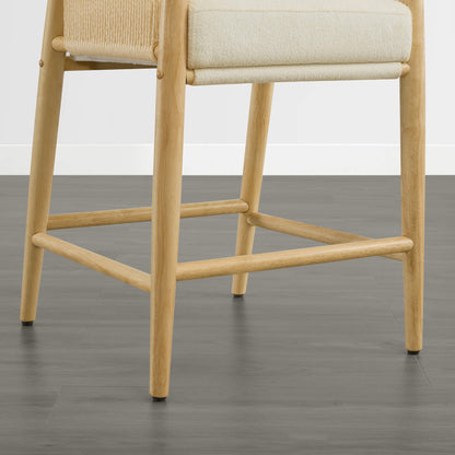 Willie Modern Rope Counter Stools (Set of 2）
