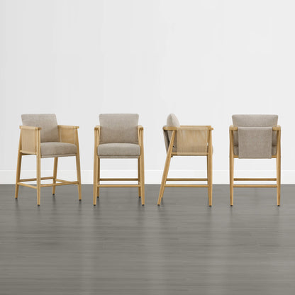 Willie Modern Rope Counter Stools (Set of 2）