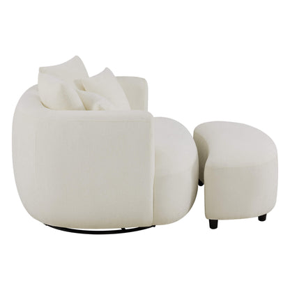 Zenith Round Soft-Touch Swivel 1.5 Seater Armchair