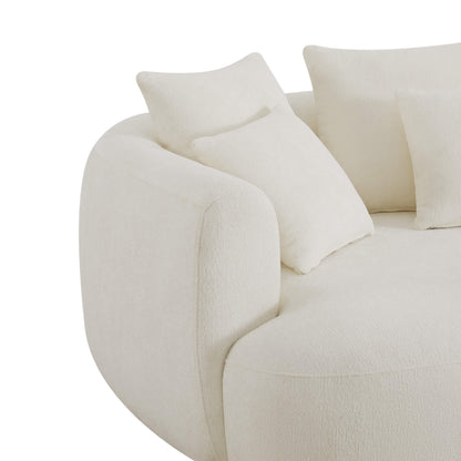 Zenith Round Soft-Touch Swivel 1.5 Seater Armchair