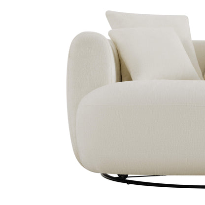 Zenith Round Soft-Touch Swivel 1.5 Seater Armchair