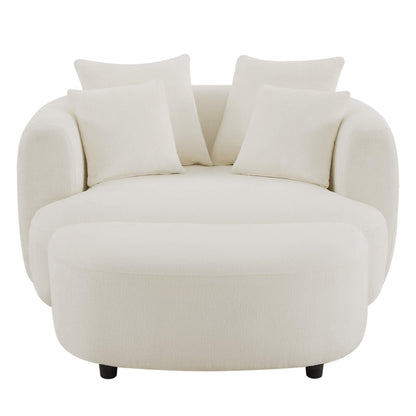 Zenith Round Soft-Touch Swivel 1.5 Seater Armchair