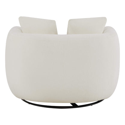 Zenith Round Soft-Touch Swivel 1.5 Seater Armchair