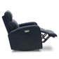 CHITA LIVING-Joy Power Swivel Recliner with Manual Headrest-Recliners-Genuine Leather-Navy-