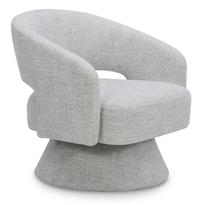 CHITA LIVING-Ambre Swivel Accent Chair-Accent Chair-Fabric-White (Multi-Colored)-