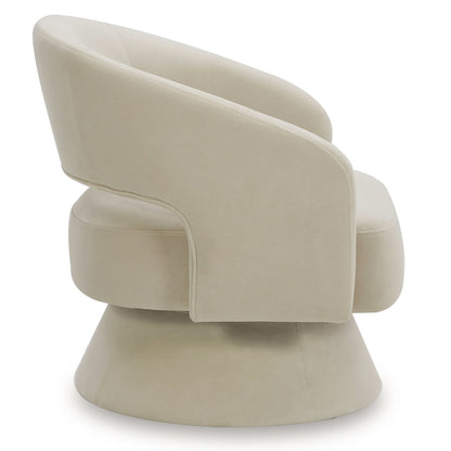 CHITA LIVING-Ambre Swivel Accent Chair-Accent Chair-Velvet-Creamy Gray-