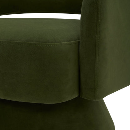 CHITA LIVING-Ambre Swivel Accent Chair-Accent Chair-Velvet-Forest Green-