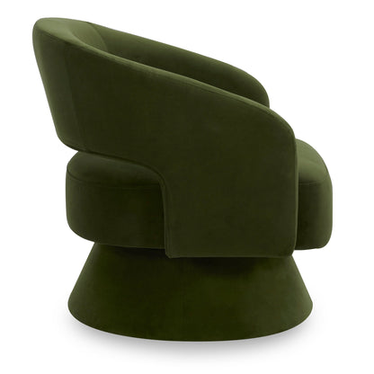 CHITA LIVING-Ambre Swivel Accent Chair-Accent Chair-Velvet-Forest Green-