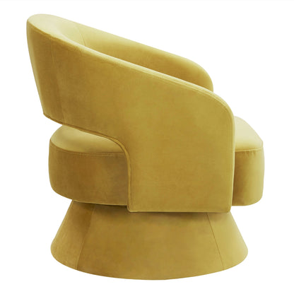 CHITA LIVING-Ambre Swivel Accent Chair-Accent Chair-Velvet-Yellow-