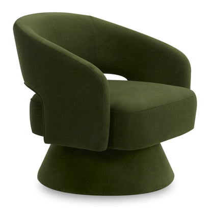 CHITA LIVING-Ambre Swivel Accent Chair-Accent Chair-Velvet-Forest Green-