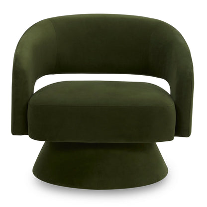 CHITA LIVING-Ambre Swivel Accent Chair-Accent Chair-Velvet-Forest Green-