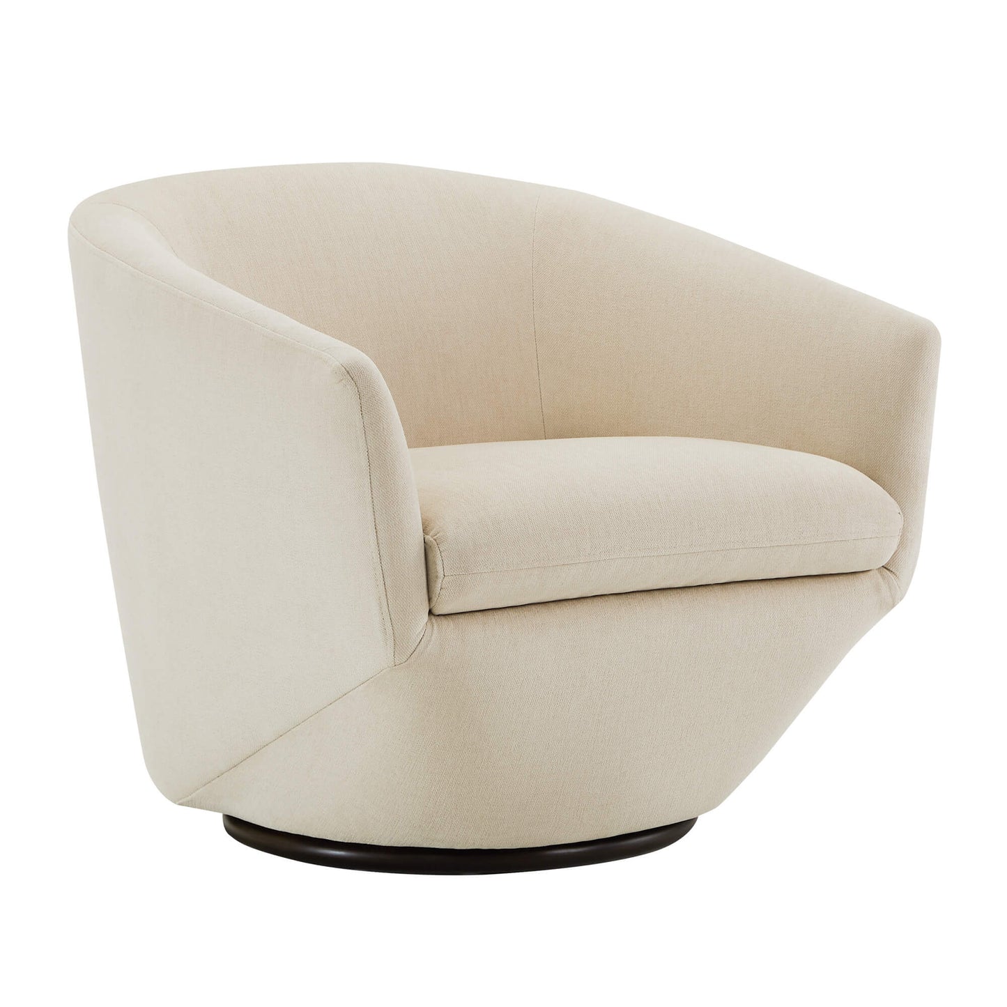 CHITA LIVING-Aria Swivel Arm Accent Chair-Accent Chair-Velvet-Cream-