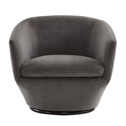 CHITA LIVING-Aria Swivel Arm Accent Chair-Accent Chair-Velvet-Gray (rPET)-