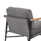 CHITA LIVING-Charlotte Modern Accent Chair-Accent Chair-Fabric-Gray-