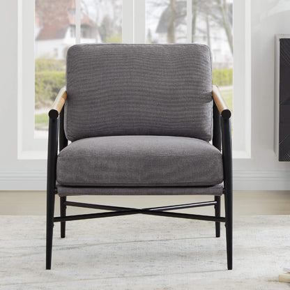 CHITA LIVING-Charlotte Modern Accent Chair-Accent Chair-Fabric-Gray-