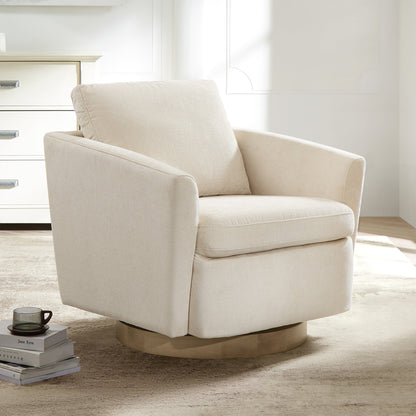 CHITA LIVING-Donella Modern Swivel Accent Chairs-Accent Chair-Fabric-Cream-