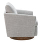 CHITA LIVING-Donella Modern Swivel Accent Chairs-Accent Chair-Fabric-White (Multi-Colored)-