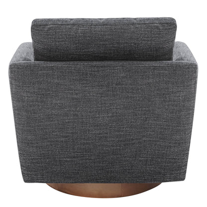 CHITA LIVING-Donella Modern Swivel Accent Chairs-Accent Chair-Fabric-Quarry Gray-