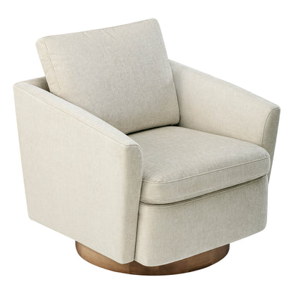 CHITA LIVING-Donella Modern Swivel Accent Chairs-Accent Chair-Fabric-Cream-