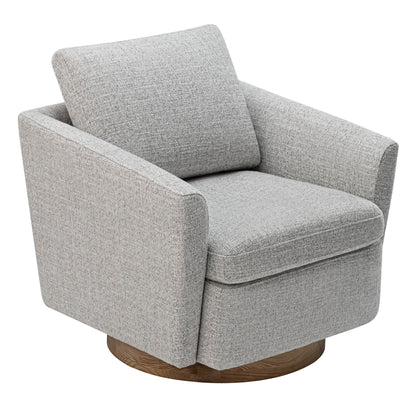 CHITA LIVING-Donella Modern Swivel Accent Chairs-Accent Chair-Fabric-White (Multi-Colored)-